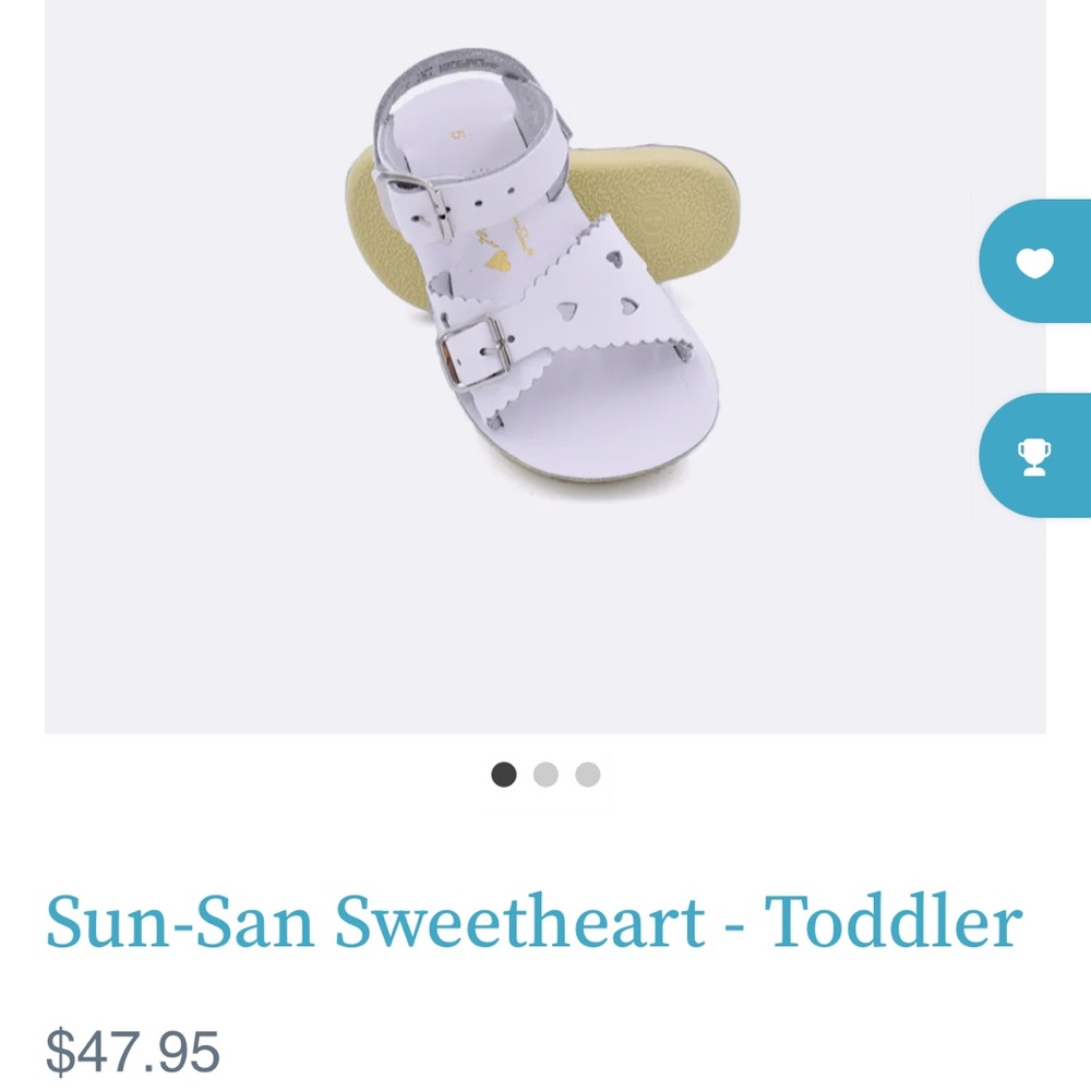 Salt Water Sandals Sun-San Sweetheart Toddler Sandals - White